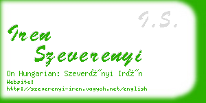 iren szeverenyi business card